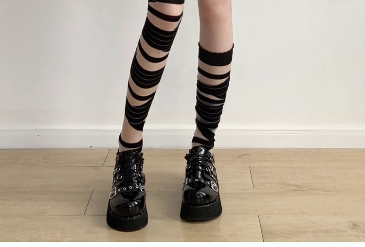 Patterned Over The Knee Socks / Set SpreePicky