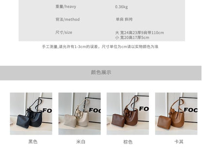 Set: Faux Leather Crossbody Bag + Pouch SpreePicky