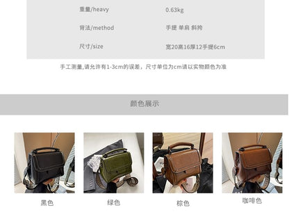 Faux Leather Satchel Bag mySite