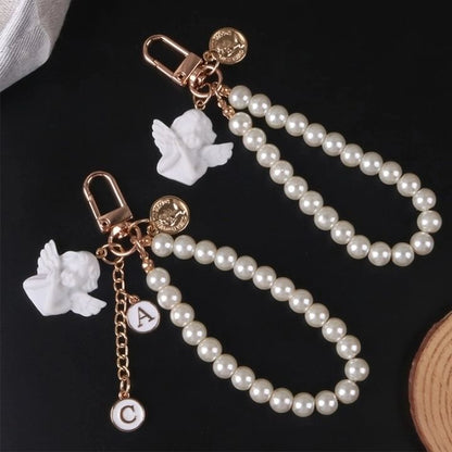 Angel Faux Alloy / Faux Pearl Bag Charm Keyring (Various Designs) SpreePicky