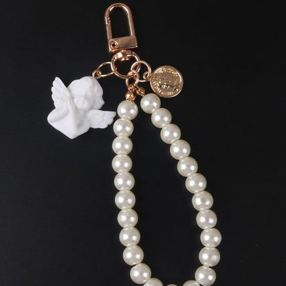 Angel Faux Alloy / Faux Pearl Bag Charm Keyring (Various Designs) SpreePicky