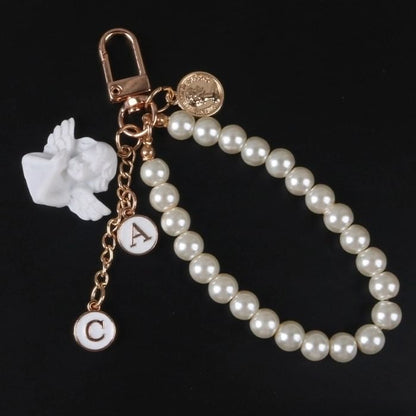 Angel Faux Alloy / Faux Pearl Bag Charm Keyring (Various Designs) SpreePicky