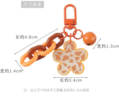 Acrylic Bell Chunky Chain Bag Charm Keyring (Various Designs) SpreePicky