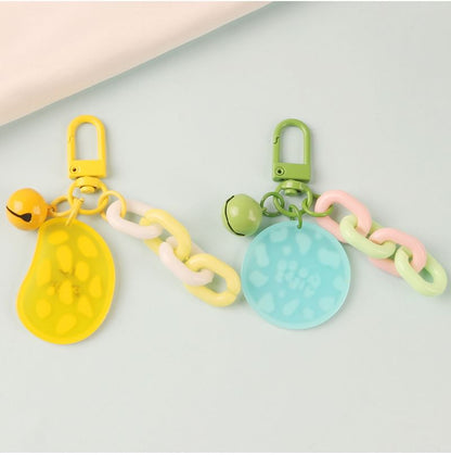 Acrylic Bell Chunky Chain Bag Charm Keyring (Various Designs) SpreePicky