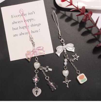 Bow Acrylic Alloy Phone Charm (Various Designs) SpreePicky