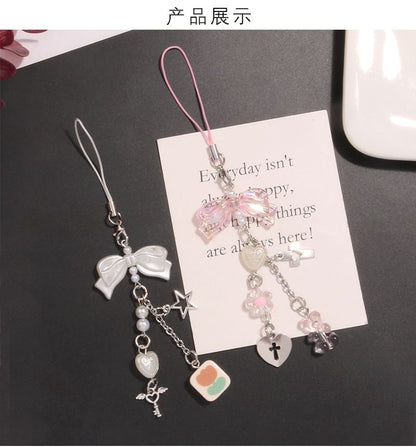 Bow Acrylic Alloy Phone Charm (Various Designs) SpreePicky