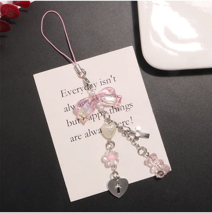 Bow Acrylic Alloy Phone Charm (Various Designs) SpreePicky