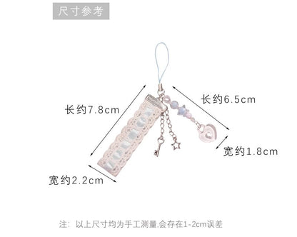 Heart Lace Acrylic Phone Charm (Various Designs) SpreePicky