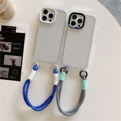 Phone Strap Transparent Phone Case - iPhone 15 Pro Max / 15 Pro / 15 Plus / 15 / 14 Pro Max / 14 Pro / 14 Plus / 14 / 13 Pro Max / 13 Pro / 13 / 13 mini / 12 Pro Max / 12 Pro / 12 / 12 mini SpreePicky