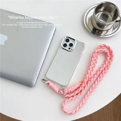 Braided Lanyard Phone Case - iPhone 15 Pro Max / 15 Pro / 15 Plus / 15 / 14 Pro Max / 14 Pro / 14 Plus / 14 / 13 Pro Max / 13 Pro / 13 / 13 mini / 12 Pro Max / 12 Pro / 12 / 12 mini SpreePicky