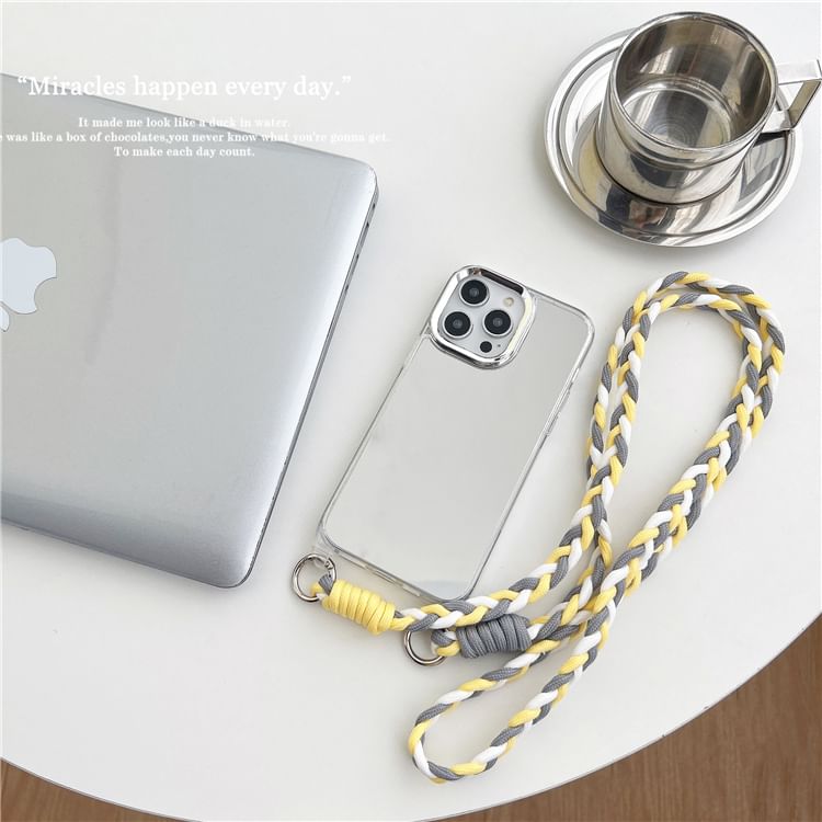 Braided Lanyard Phone Case - iPhone 15 Pro Max / 15 Pro / 15 Plus / 15 / 14 Pro Max / 14 Pro / 14 Plus / 14 / 13 Pro Max / 13 Pro / 13 / 13 mini / 12 Pro Max / 12 Pro / 12 / 12 mini SpreePicky