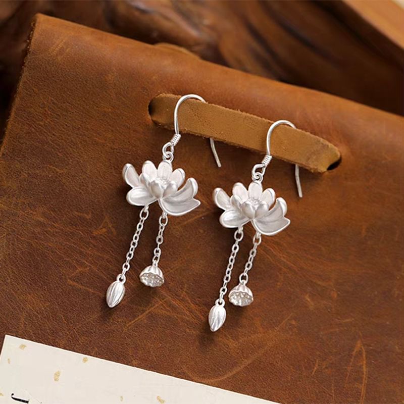 Lotus Alloy Dangle Earring mySite