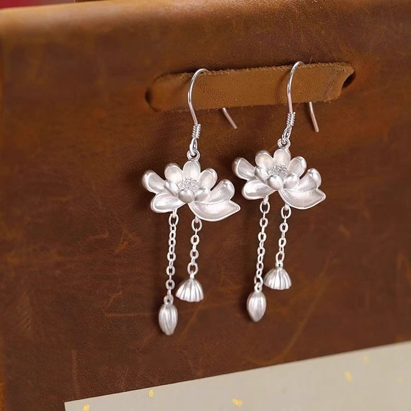 Lotus Alloy Dangle Earring mySite