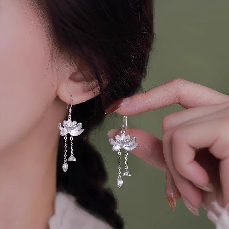 Lotus Alloy Dangle Earring mySite