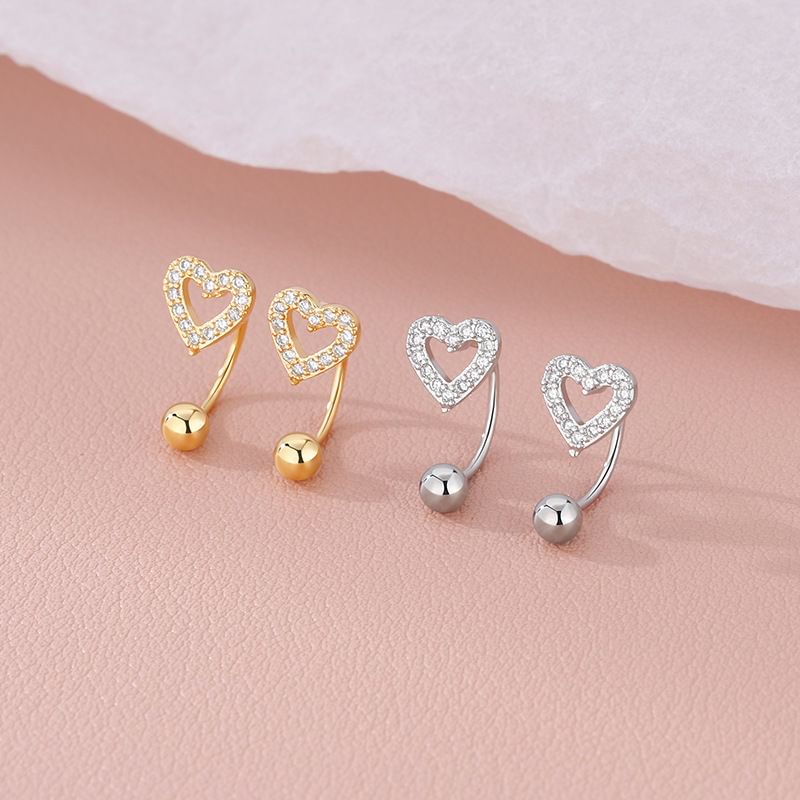 Heart Rhinestone Alloy Ear Jacket mySite