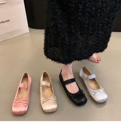 Square Toe Balletcore Mary Jane Flats mySite