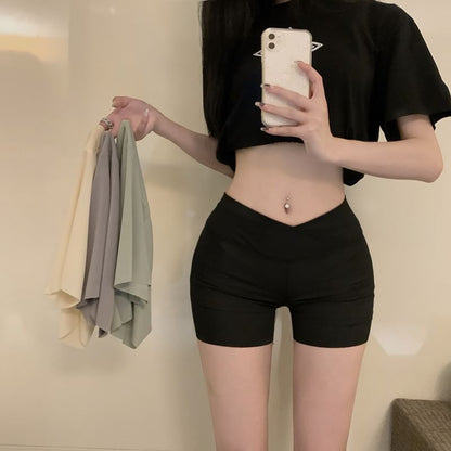 High Waist Plain Boyshorts SpreePicky