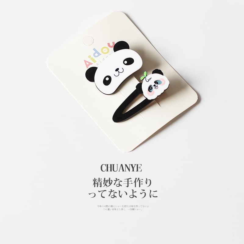 Set of 2: Panda Hair Clip SpreePicky