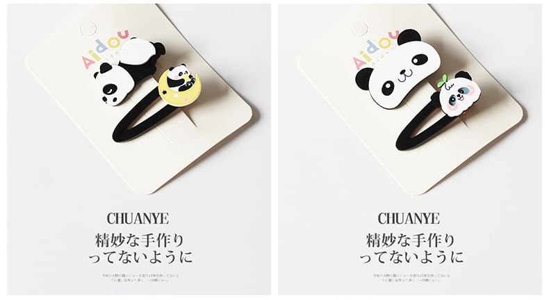 Set of 2: Panda Hair Clip SpreePicky