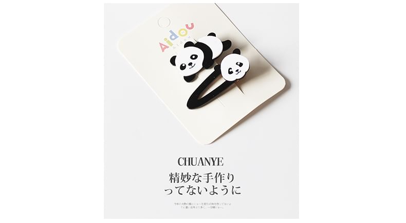 Set of 2: Panda Hair Clip SpreePicky