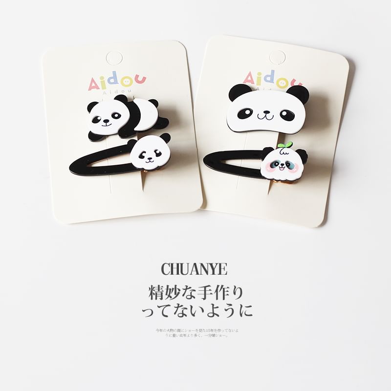 Set of 2: Panda Hair Clip SpreePicky