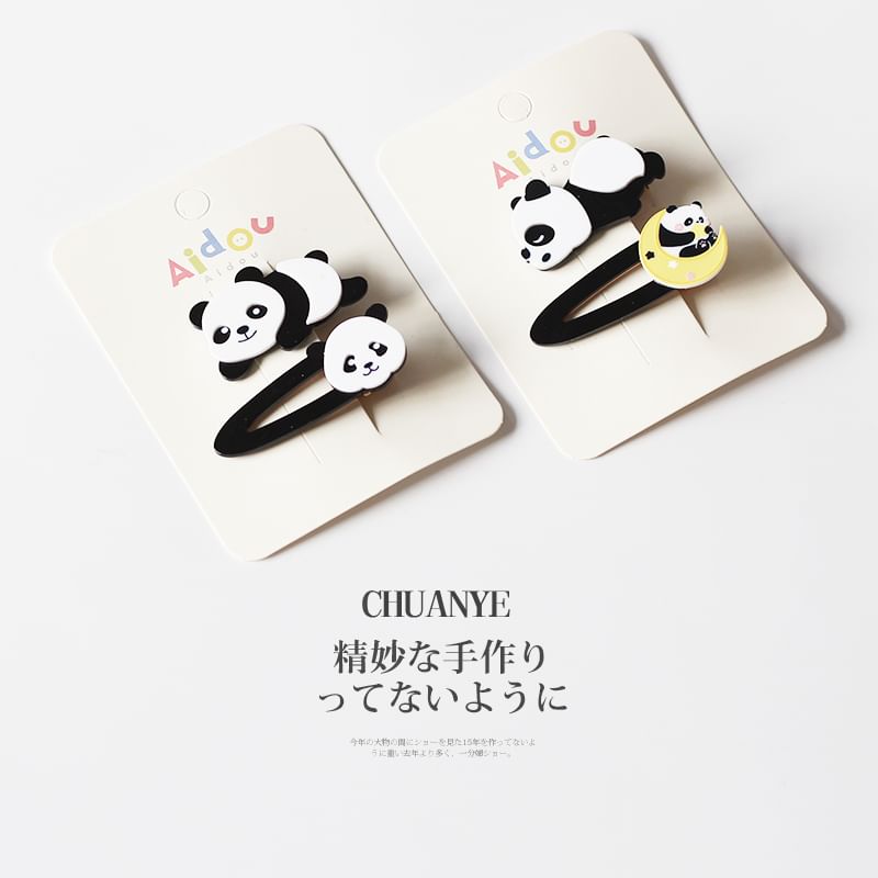 Set of 2: Panda Hair Clip SpreePicky