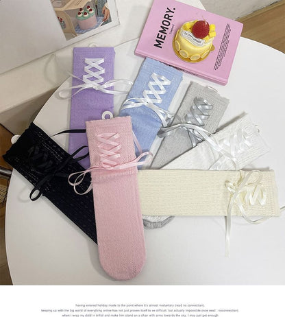 Ribbon Lace Up Short Socks SpreePicky