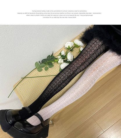 Plain Lace Tights SpreePicky