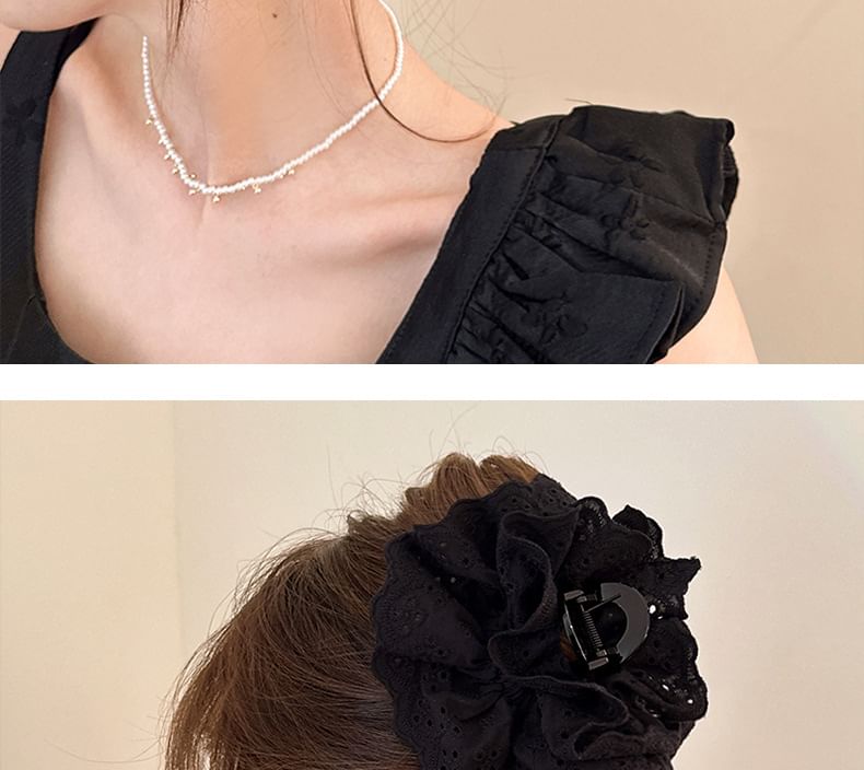 Plain Eyelet Lace Hair Claw SpreePicky