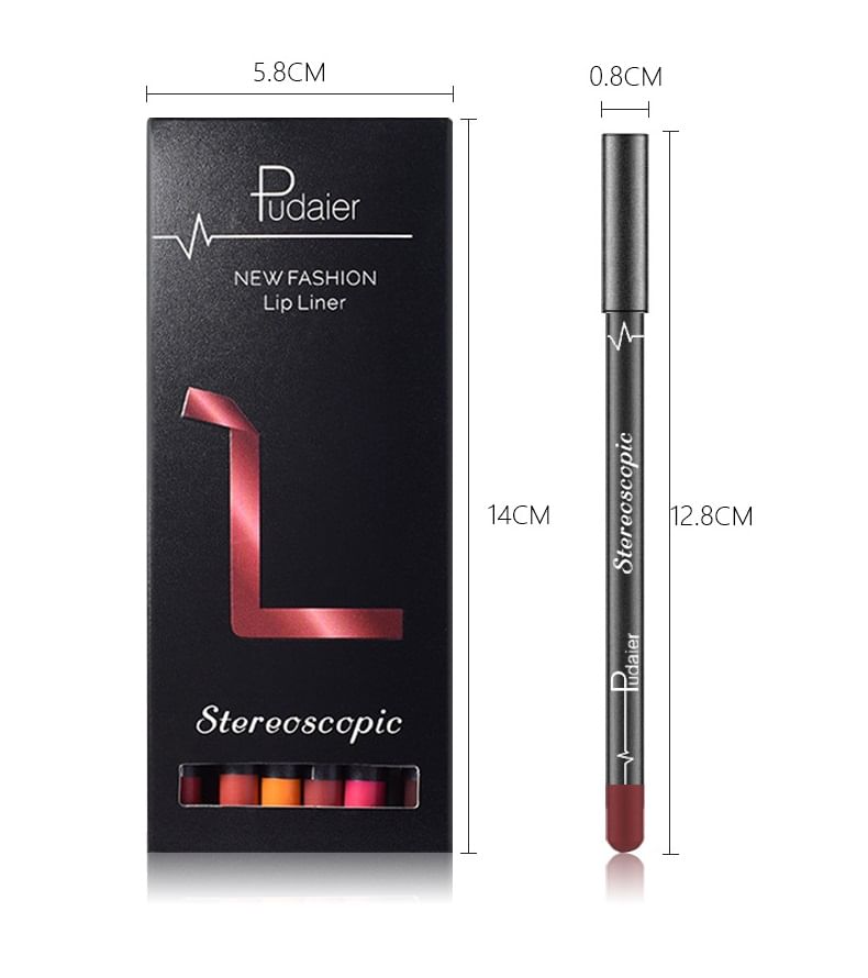 Stereoscopic Lip Liner Set (12 Colors) SpreePicky