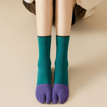 Two Tone Tabi Short Socks SpreePicky