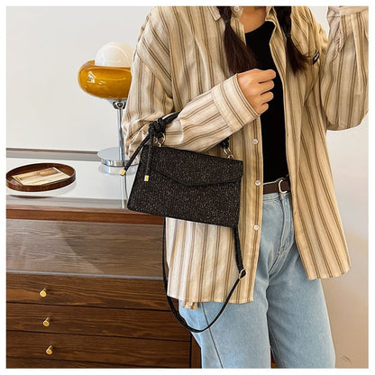 Flap Tweed Crossbody Bag SpreePicky