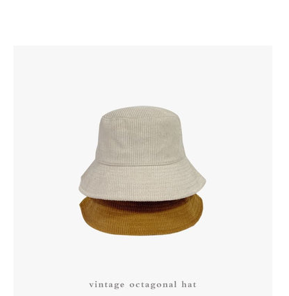 Plain Corduroy Bucket Hat SpreePicky