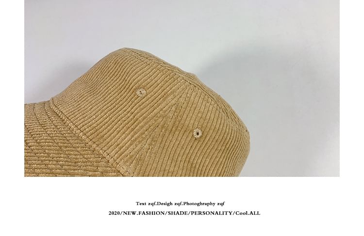 Plain Corduroy Bucket Hat SpreePicky