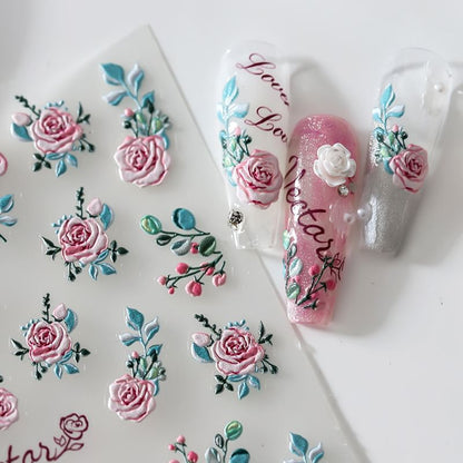 Rose Nail Art Stickers SpreePicky