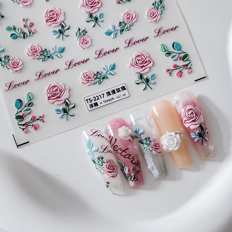 Rose Nail Art Stickers SpreePicky