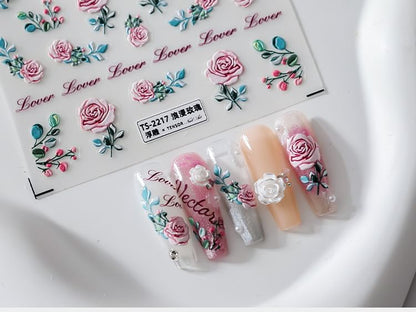 Rose Nail Art Stickers SpreePicky