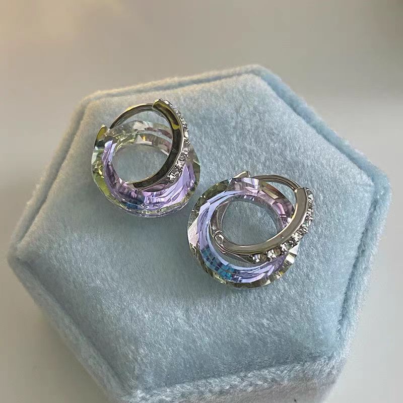 Rhinestone Huggie Drop Earring SpreePicky