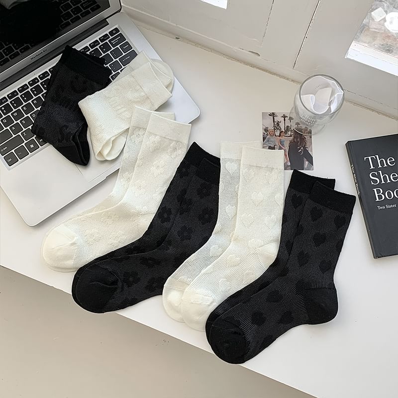 Heart Print Socks / Set SpreePicky