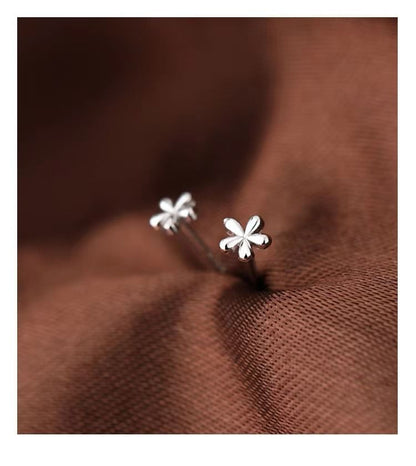 Floral Sterling Silver Stud Earring SpreePicky