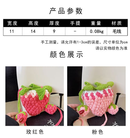 Strawberry Knit Crossbody Bag SpreePicky