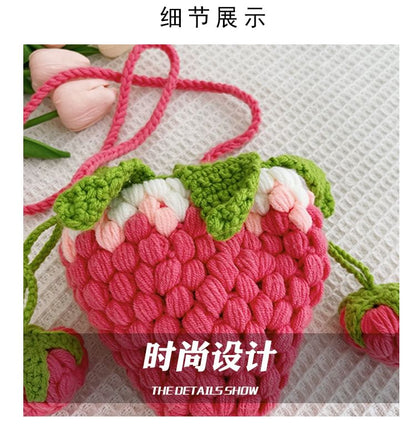 Strawberry Knit Crossbody Bag SpreePicky