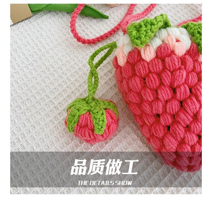 Strawberry Knit Crossbody Bag SpreePicky