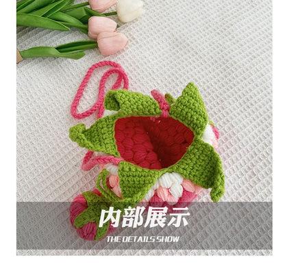 Strawberry Knit Crossbody Bag SpreePicky