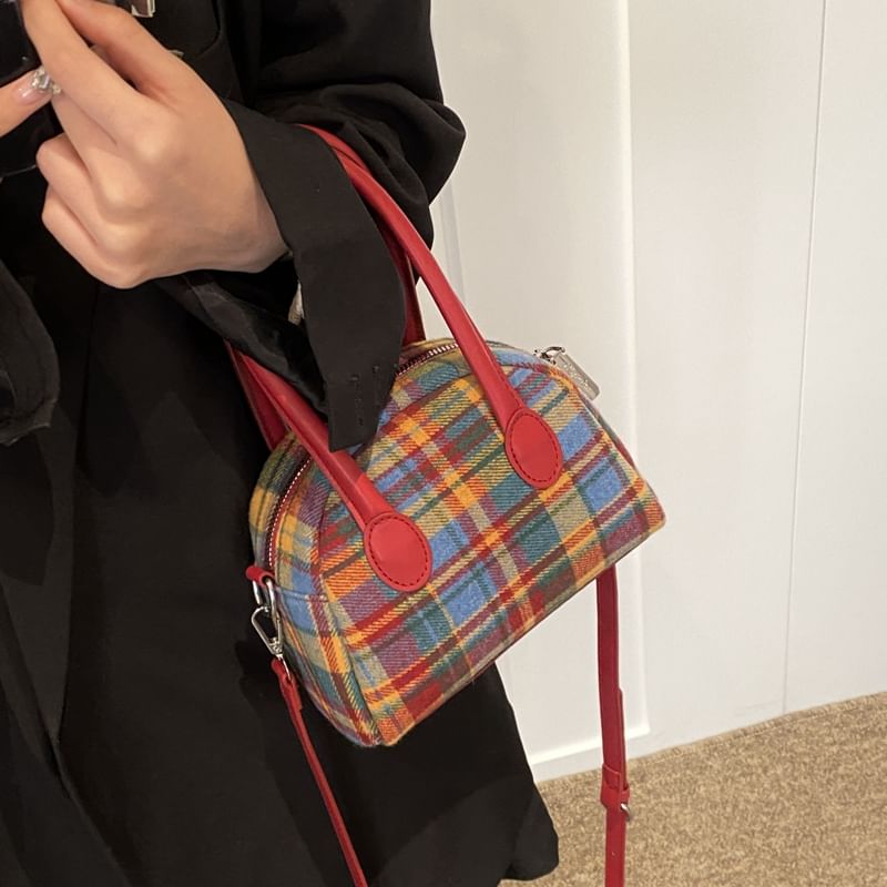 Plaid Bowler Bag SpreePicky