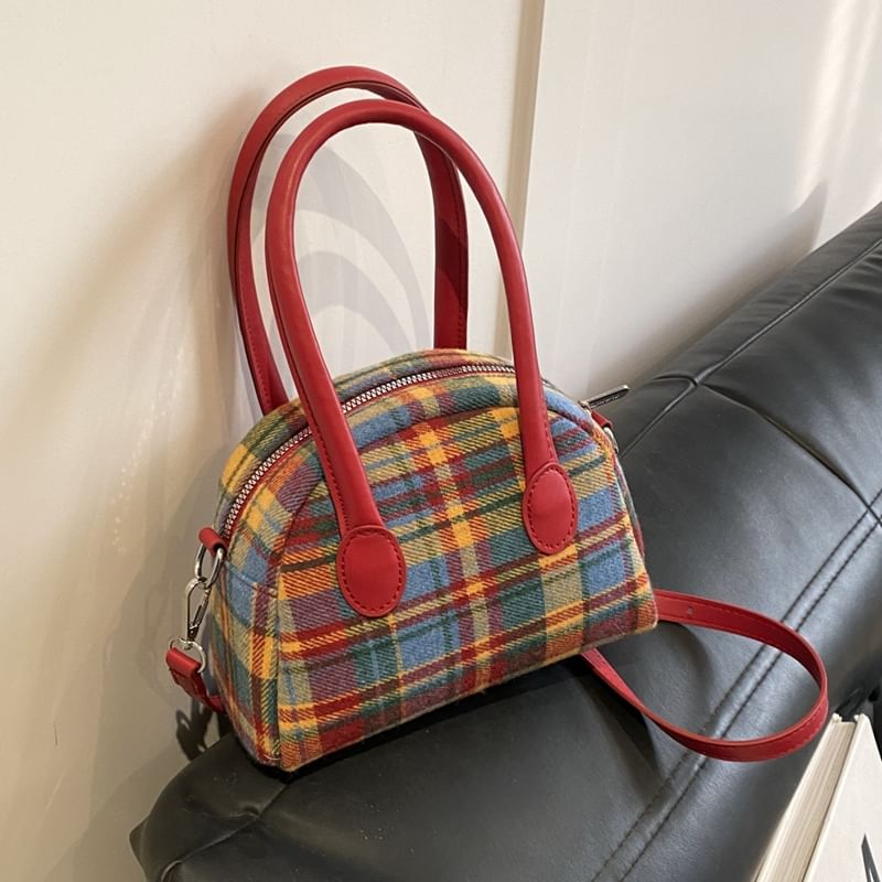 Plaid Bowler Bag SpreePicky