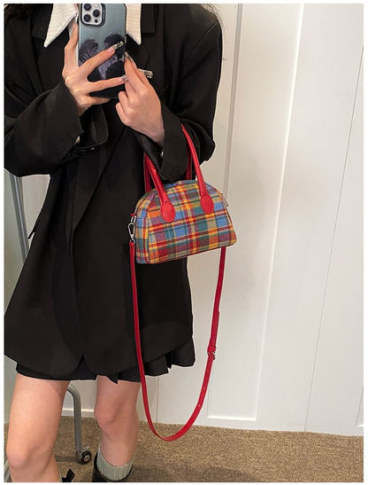 Plaid Bowler Bag SpreePicky