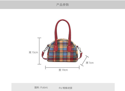 Plaid Bowler Bag SpreePicky