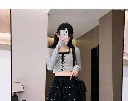 High Waist Rhinestone Wide Leg Pants SpreePicky