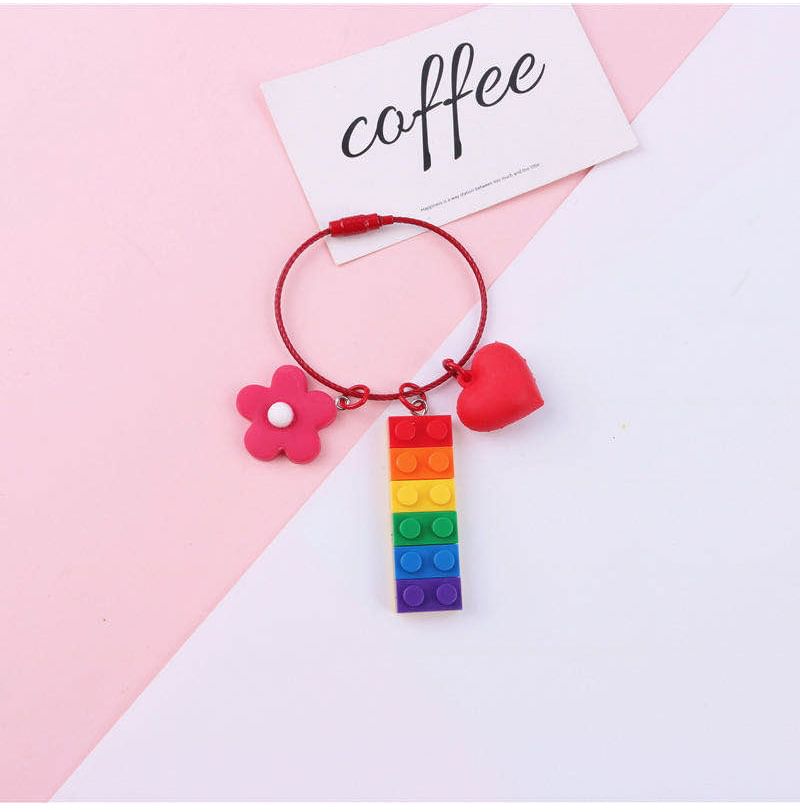 Rainbow Toy Block Bag Charm Keyring (Various Designs) SpreePicky